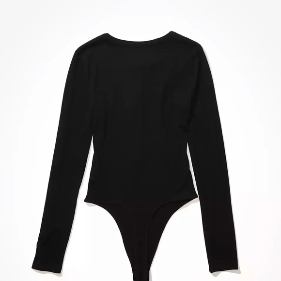 Brand New American Eagle Black Button-Up Bodysuit - Picture 2 of 5